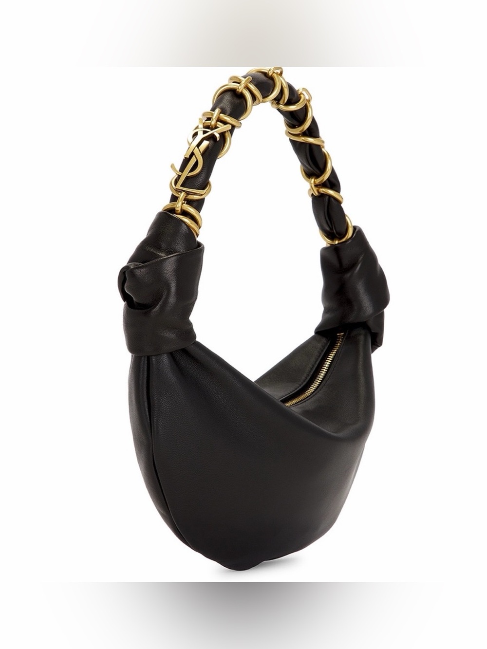 SAINT LAURENT Amalia mini YSL embellished hobo shoulder bag